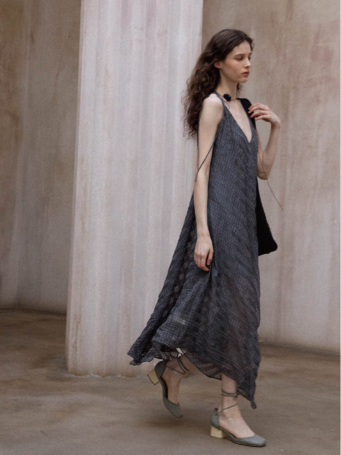 Melted Check Dress